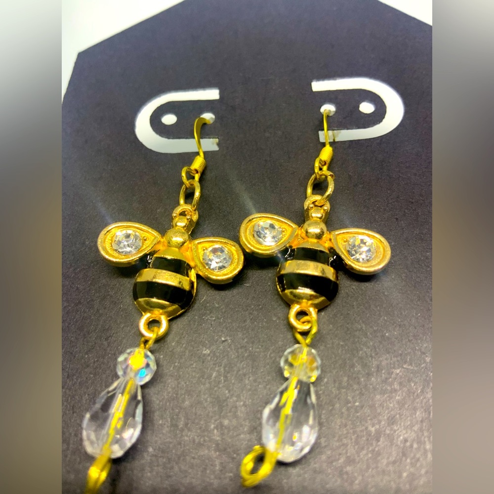 Bees dangle earrings